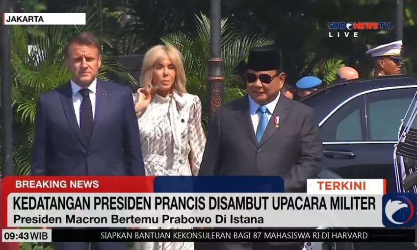 Macron Tiba di Istana Merdeka: Sambutan Hangat Prabowo!